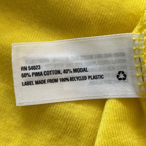 NWT Gap lemon yellow long sleeve tee, womens size L - Picture 7 of 13